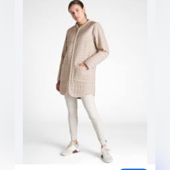 Athleta Women's Grandview PrimaLoft Quilted Shell Jacket Small Gorpcore Neutral - Picture 14 of 14